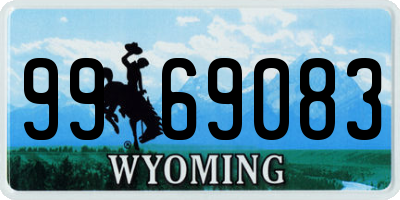 WY license plate 9969083