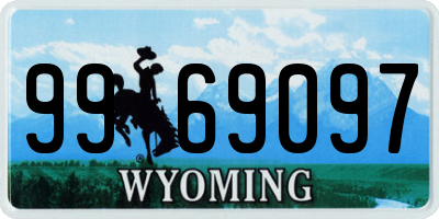 WY license plate 9969097