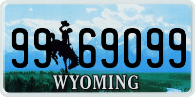 WY license plate 9969099