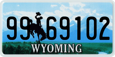 WY license plate 9969102