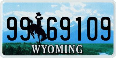 WY license plate 9969109
