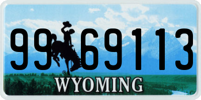 WY license plate 9969113