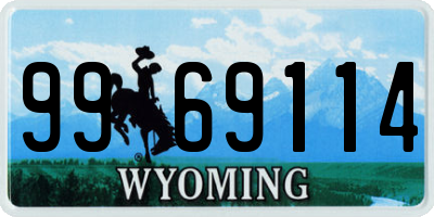 WY license plate 9969114
