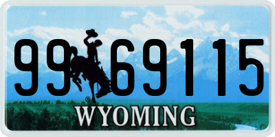 WY license plate 9969115