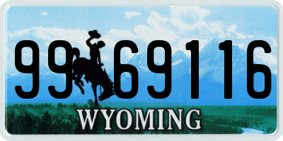 WY license plate 9969116