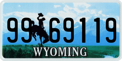 WY license plate 9969119