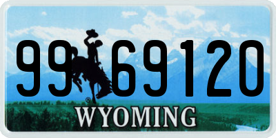 WY license plate 9969120