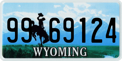 WY license plate 9969124