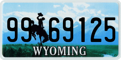 WY license plate 9969125