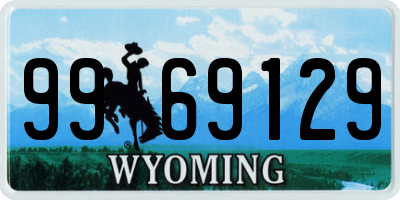 WY license plate 9969129