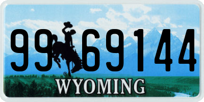 WY license plate 9969144