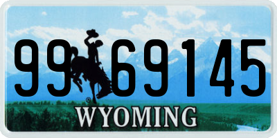 WY license plate 9969145
