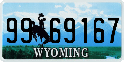 WY license plate 9969167