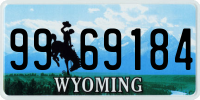 WY license plate 9969184