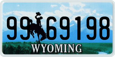 WY license plate 9969198