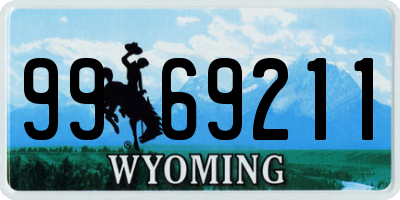 WY license plate 9969211