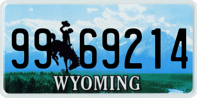 WY license plate 9969214