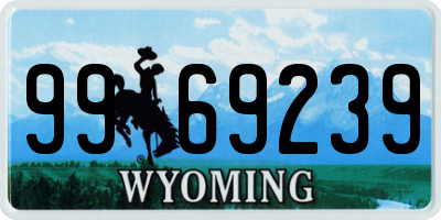 WY license plate 9969239