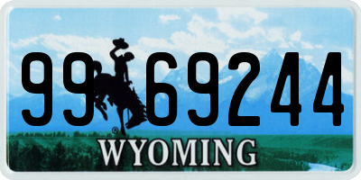 WY license plate 9969244