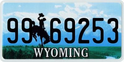 WY license plate 9969253