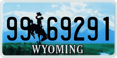 WY license plate 9969291