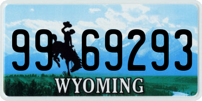 WY license plate 9969293