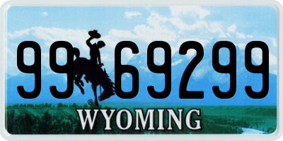 WY license plate 9969299