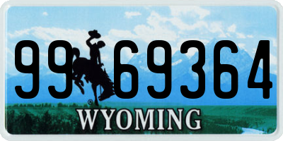 WY license plate 9969364