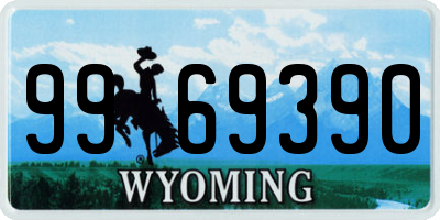 WY license plate 9969390