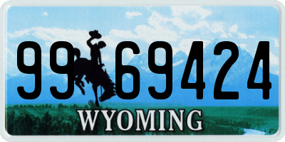 WY license plate 9969424