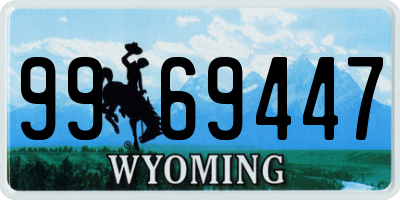 WY license plate 9969447