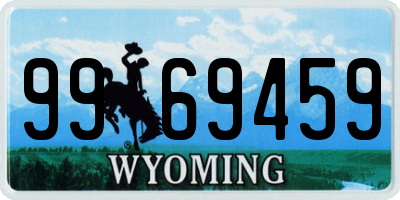 WY license plate 9969459