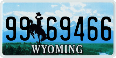 WY license plate 9969466