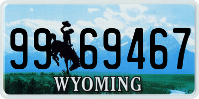 WY license plate 9969467