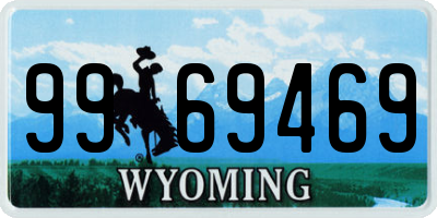 WY license plate 9969469