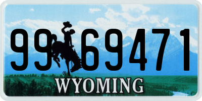 WY license plate 9969471