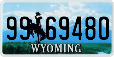 WY license plate 9969480