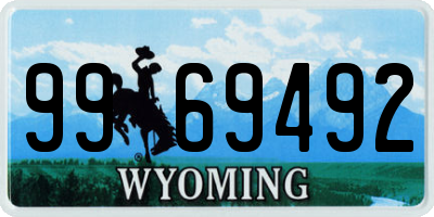 WY license plate 9969492