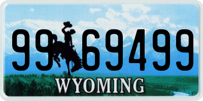 WY license plate 9969499