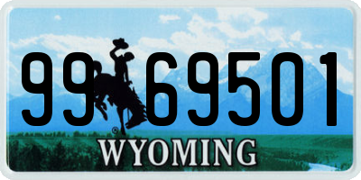 WY license plate 9969501