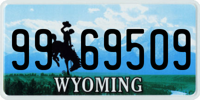 WY license plate 9969509