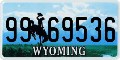 WY license plate 9969536