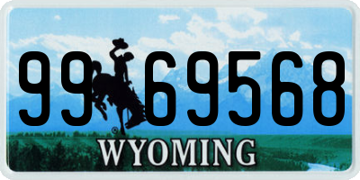 WY license plate 9969568