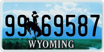 WY license plate 9969587