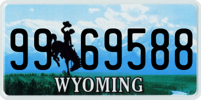 WY license plate 9969588