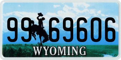 WY license plate 9969606