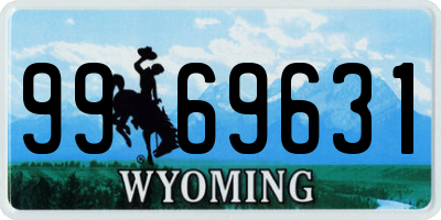 WY license plate 9969631