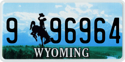 WY license plate 996964