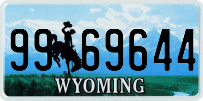 WY license plate 9969644