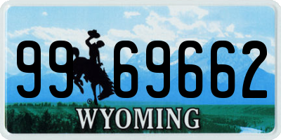 WY license plate 9969662